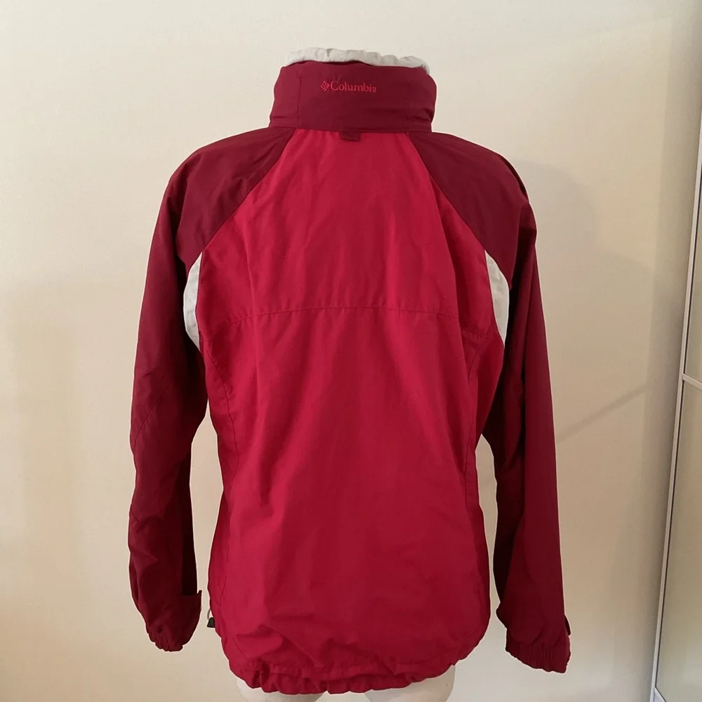 COLUMBIA Red Vertex Core Interchange Lightweight Jacket Shell Ladies Size M - Picture 5 of 16